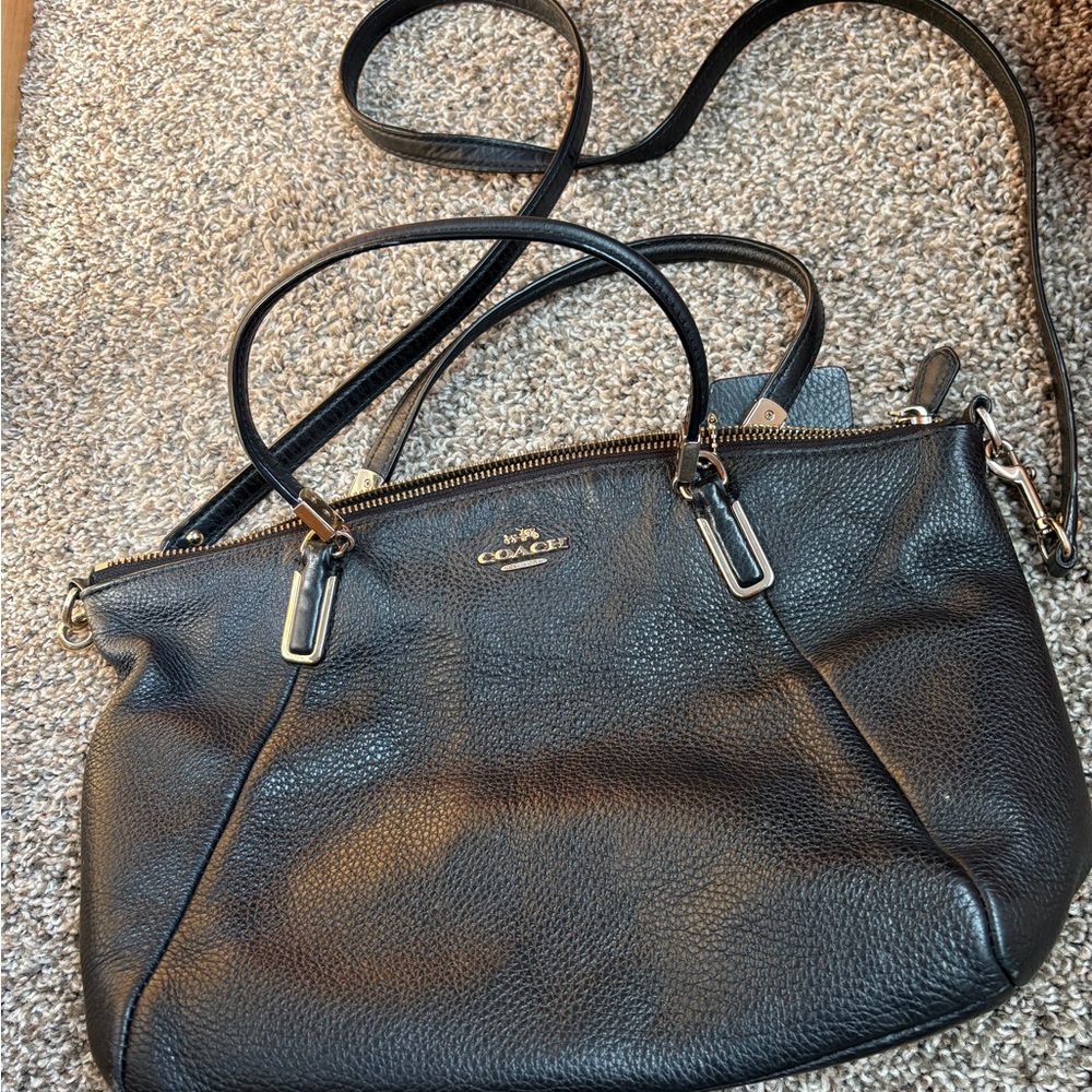 Coach Black Leather Women's Bag